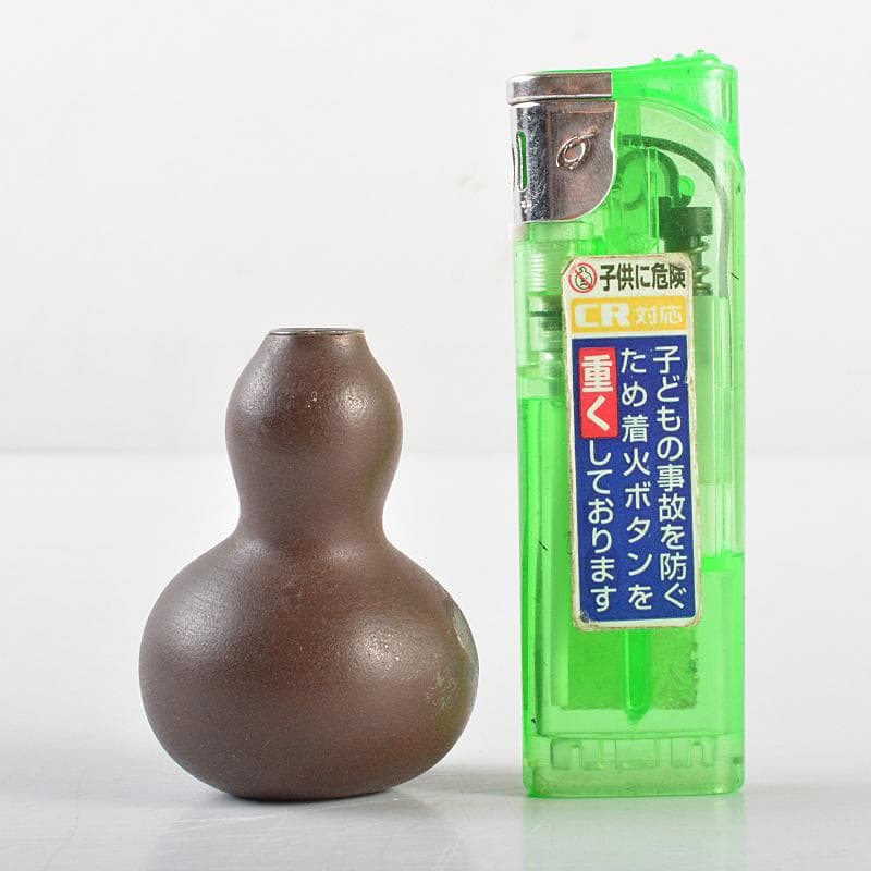 明治金工 古銅銀口 葫蘆小瓶 線香炉 M R5854 - メルカリ