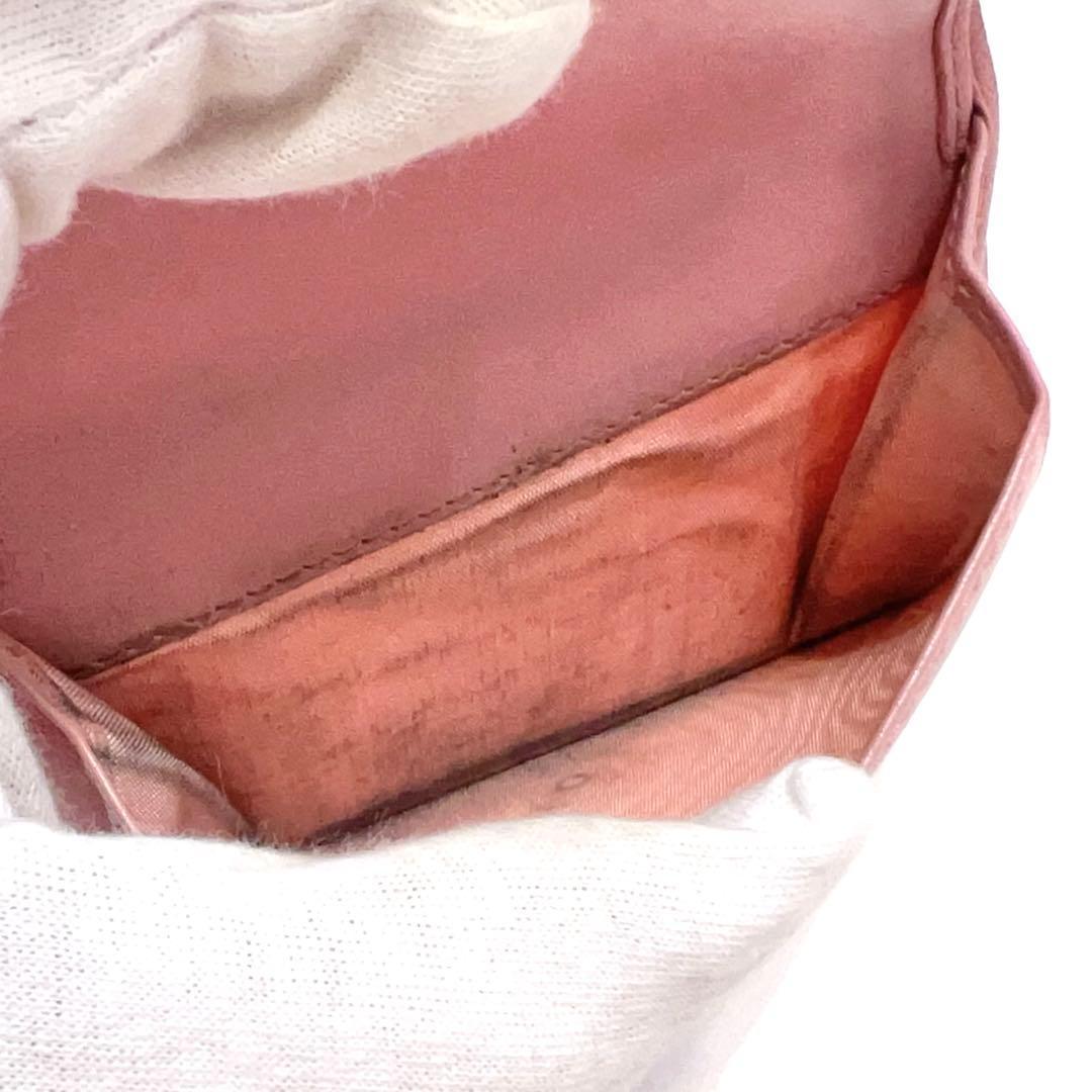 ミュウミュウ マテラッセ 折り財布 ビジュー クリスタル ゴールド金具 ピンク