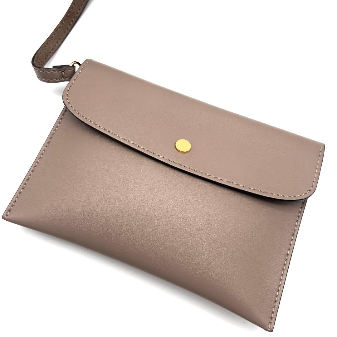 極美品 ステラマッカートニー 2way バッグ A4可 パンチング グレージュ