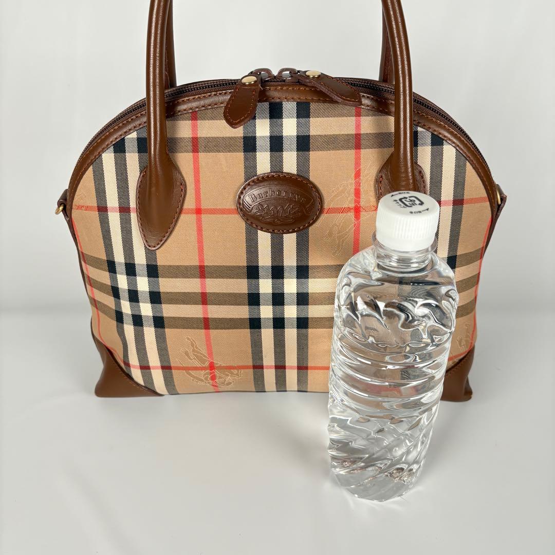 良品　希少　月桂樹　バーバリー　ハンドバッグ　ノバチェック