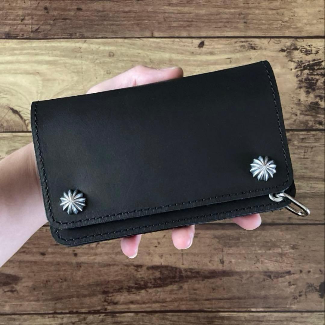 【まさる】COW CRUST クラストレザー トラッカーウォレット150