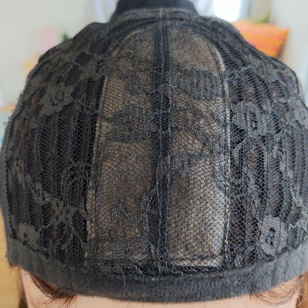 リピーター　　★サラサラ高級人毛100%★外ハネショート　ブラウン