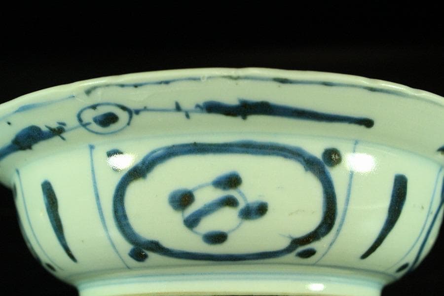 中国美術 芙蓉手 皿 φ15cm(K-XA717)