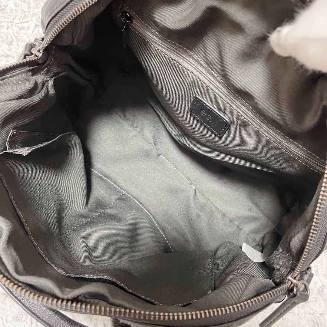 美品✨ear PAPILLONNER レザーフラップ2WAYバッグ S ブラック