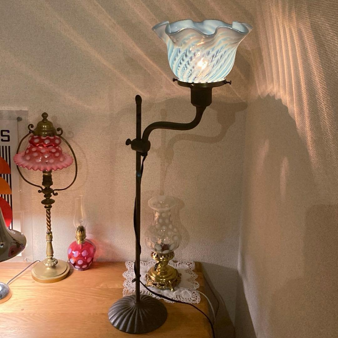 専用）フェントン 大きなランプシェード アンティーク スタンドセット