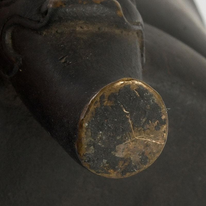 茶道具 古銅 鬼面 涼炉 香炉 在銘 Z 9628