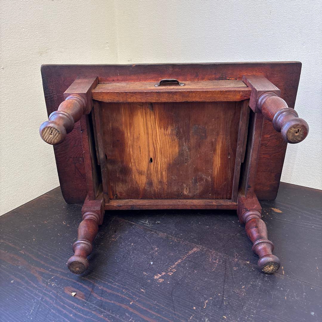 昭和レトロ 文机 小引き出し1杯｜古家具 ローテーブル 飾り台 無垢