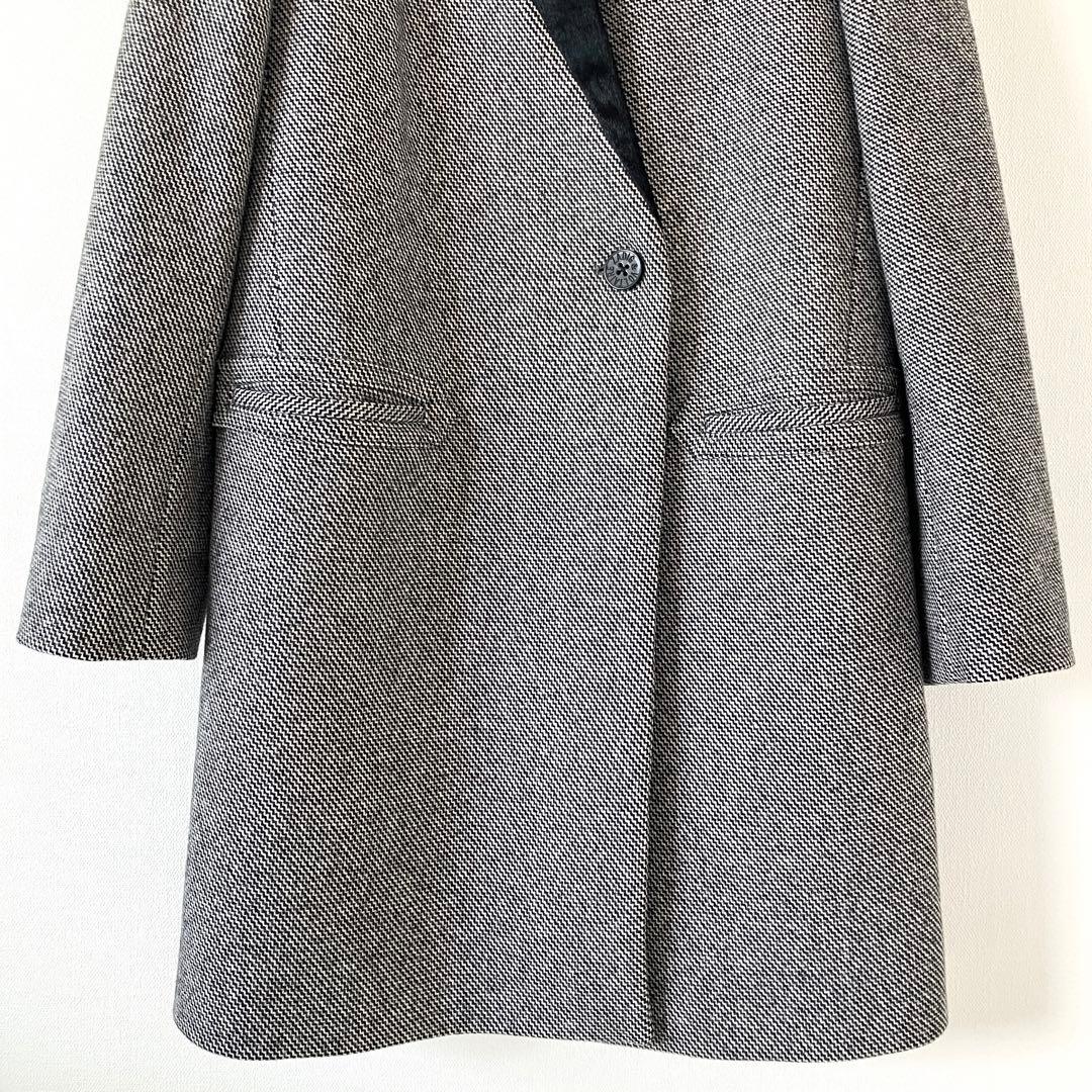 ザディグエヴォルテール 2019 ウール カーフ チェスターコート グレー