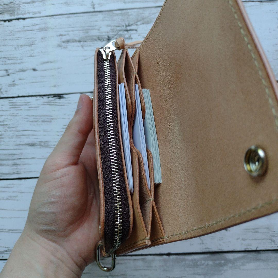 3層　ミドルトラッカー　ウォレット　財布　本革