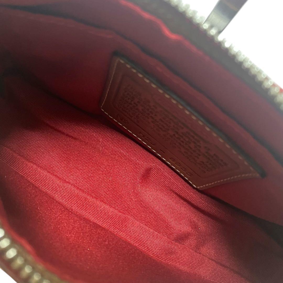 希少　COACH ワンショルダー　アクセサリーポーチ ハンドバッグ チェック