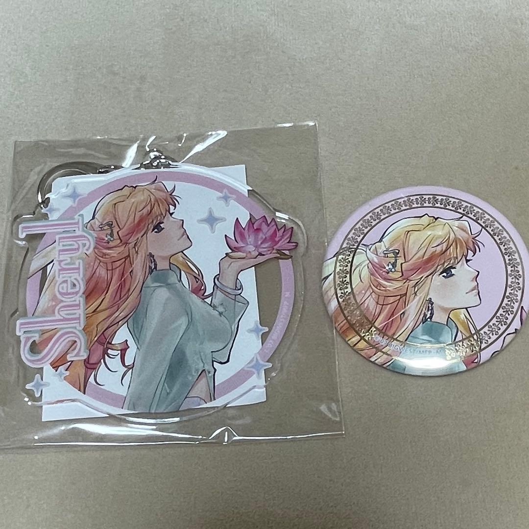 マクロス 万国博覧会 シェリル アクリルキーホルダー 缶バッジ 箔押し