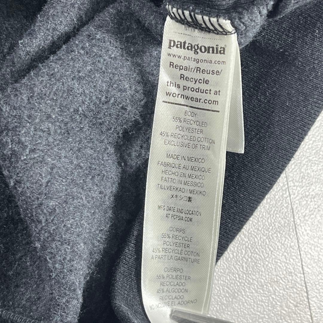 ✨美品 パタゴニア 24年モデル ロゴ パーカー 内フリース ◎保温 ブラック