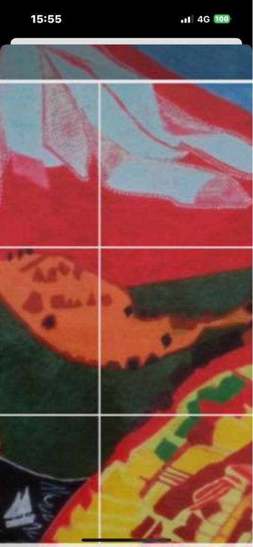 作者名 片岡球子 画題( 赤富士 ) 日本画( 複製 ) 作品状態良好