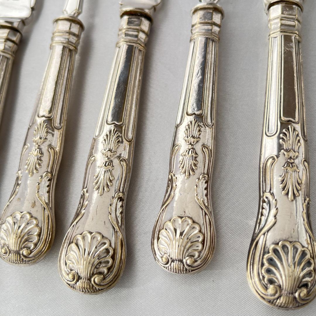 John Gough】 キングスパターンのナイフ/フォーク 8本 豪奢！！