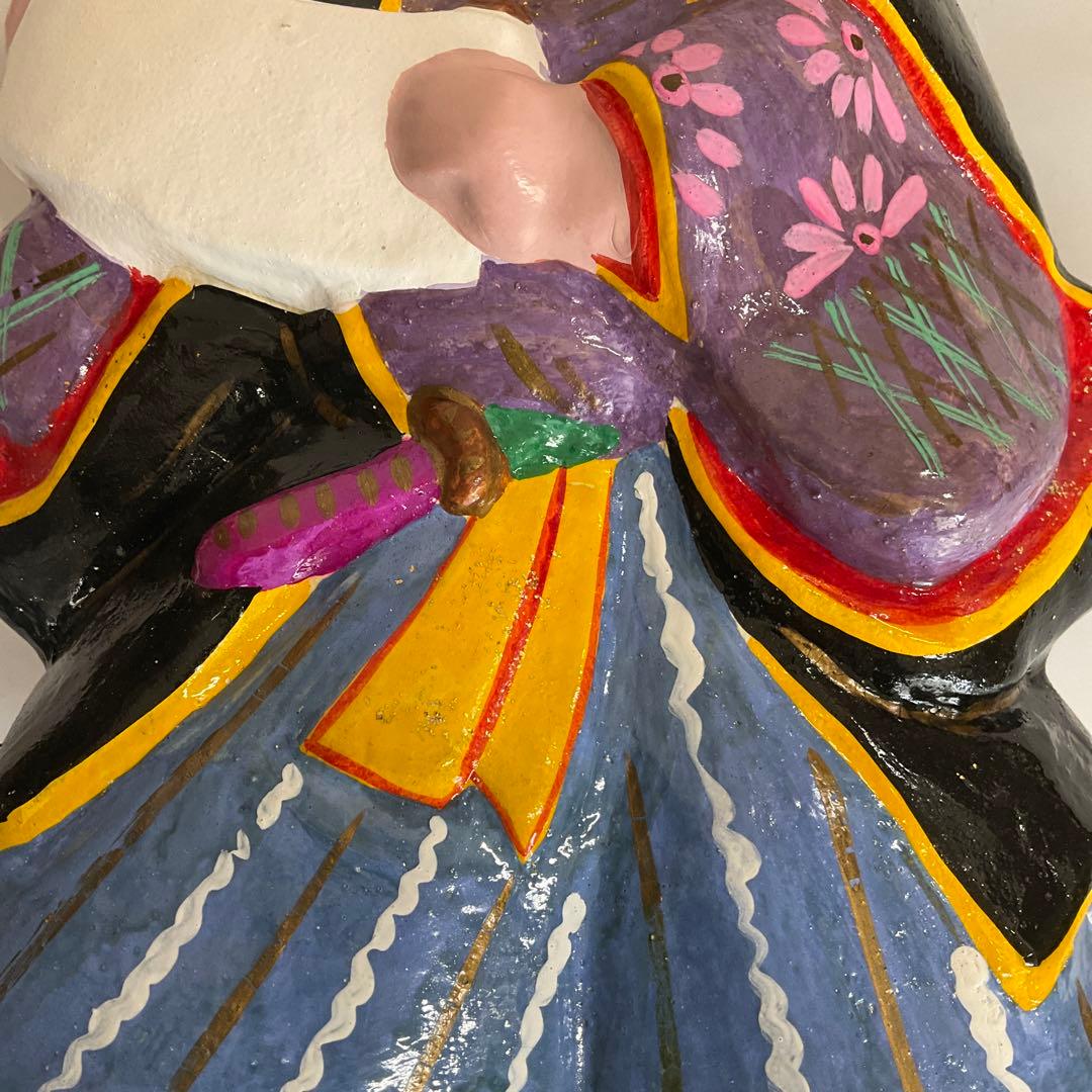 信州中野市 土雛中野ひな人形 立ケ花・西原邦男作 弁慶勧進帳