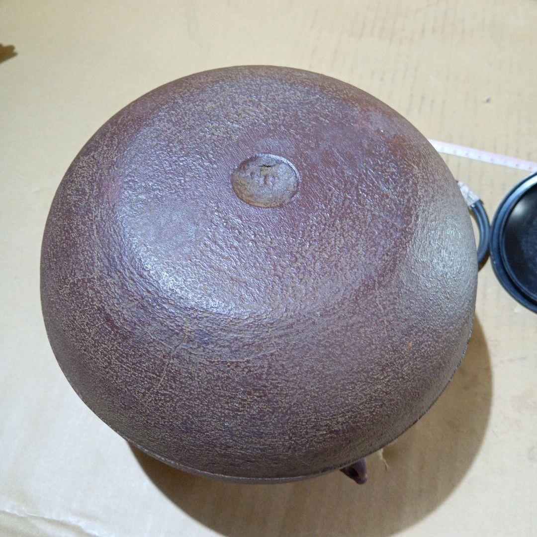 炉釜 釜師 佐藤浄清作 丸釜 炉用 茶道具 中古 美品