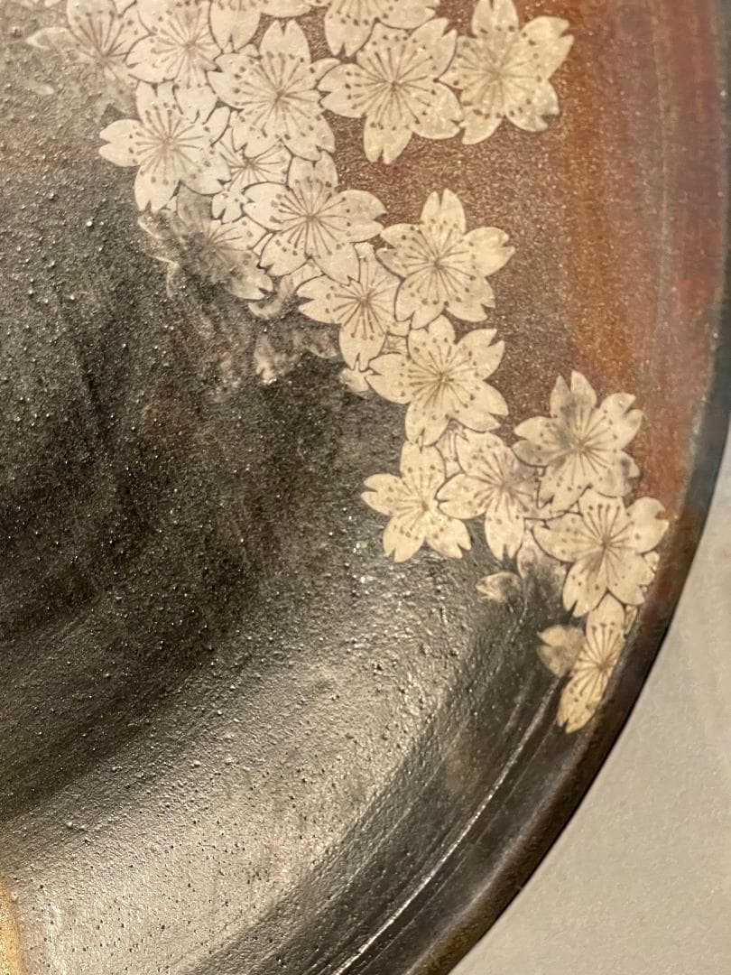 九谷焼谷敷正人作陶額雪月花『花』飾絵皿飾皿陶板画額装