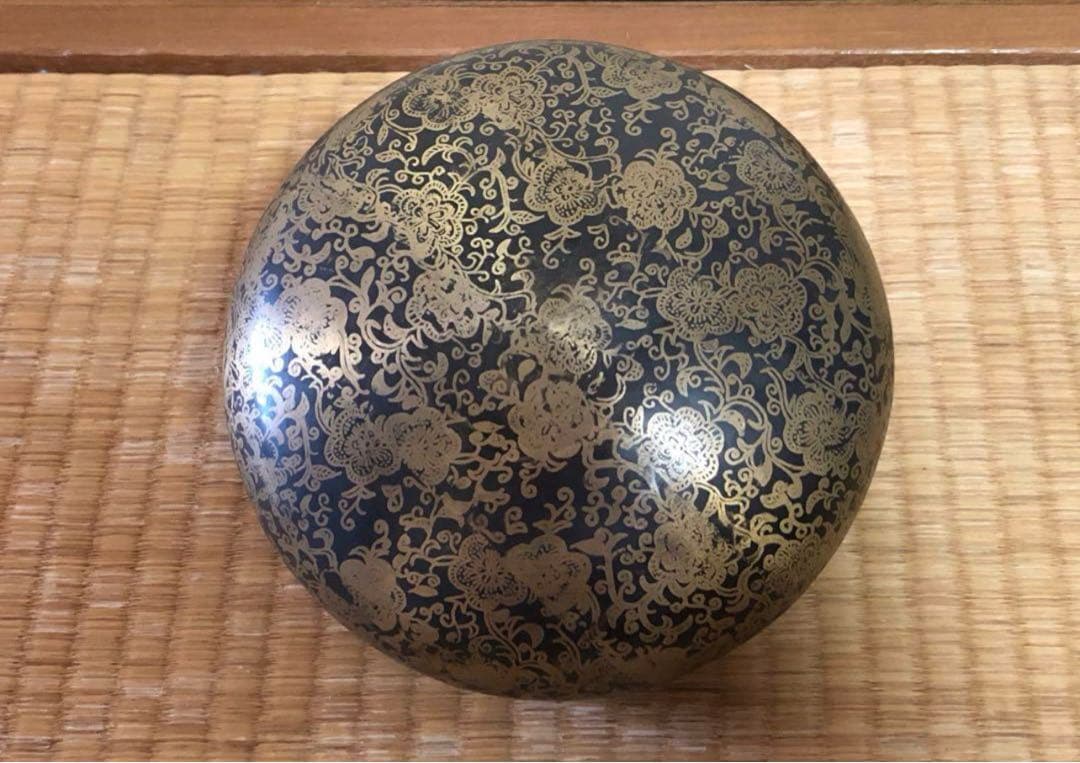 中国 清時代 銅製 象嵌 乾隆帝手 炙り手炉香炉