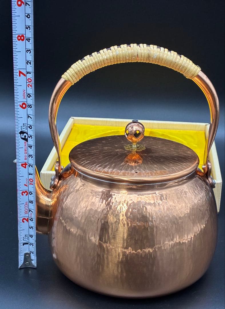 茶道具 新美堂 銅製 やかん アンティーク 骨董品 デッドストック