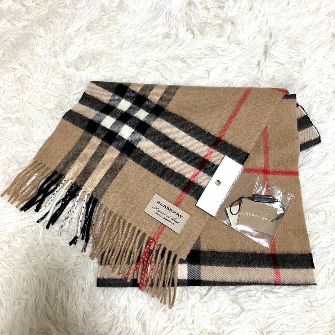 超希少・新品・未使用] BURBERRY 日本製カシミヤ100%マフラー