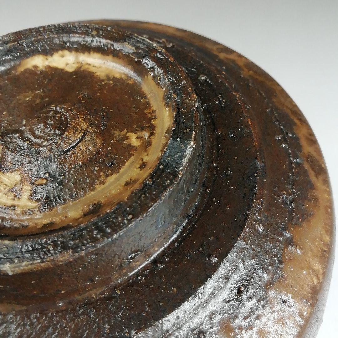 S911 茶碗 『鉄刷毛目 筒茶碗』『叶光夫 造』 共箱 抹茶碗 茶道具