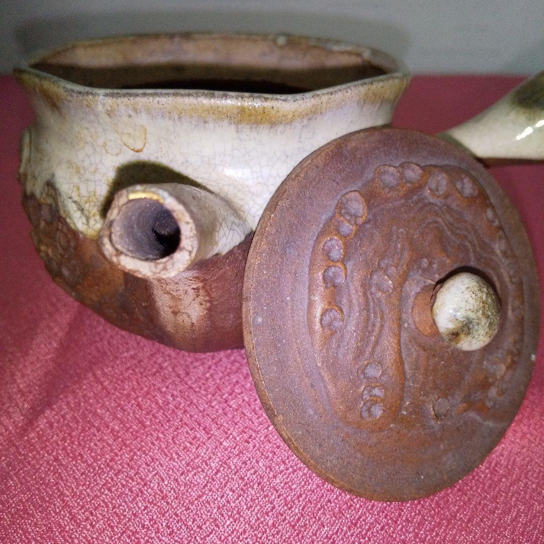 茶器揃い ①急須 ②湯冷まし ③湯呑み茶碗 「金彩・走り駒（左馬）・貫入」