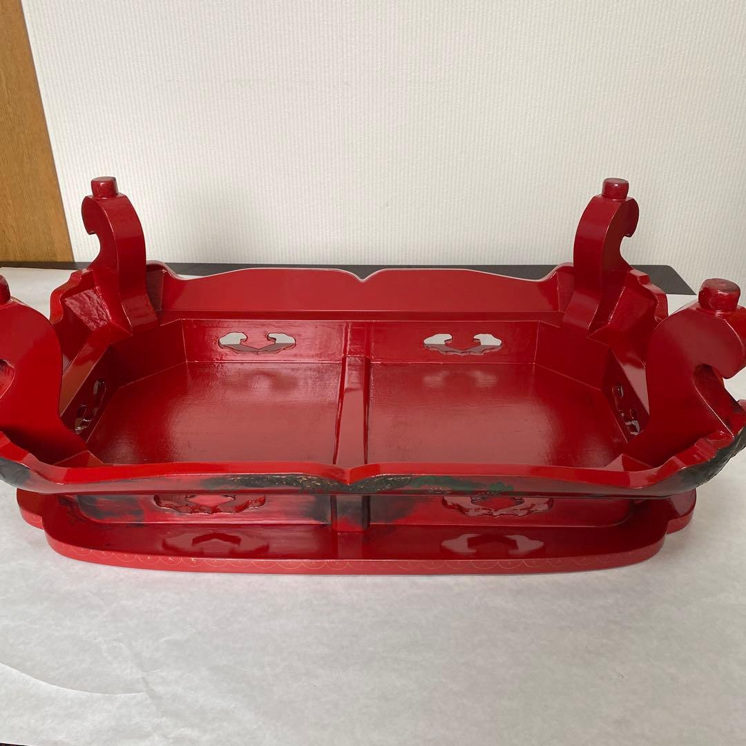 木製錆絵模様台　　　未使用