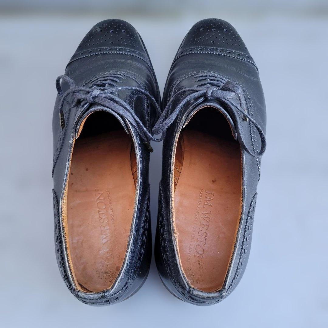 J.M.WESTON セミブローグ メダリオン 310 25cm 5 1/2D