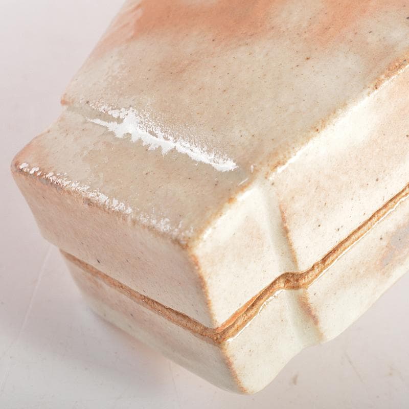 朝日焼十五世　松林豊斎作　千代結　香合　共布　堀内宗心極め箱　M　R5989