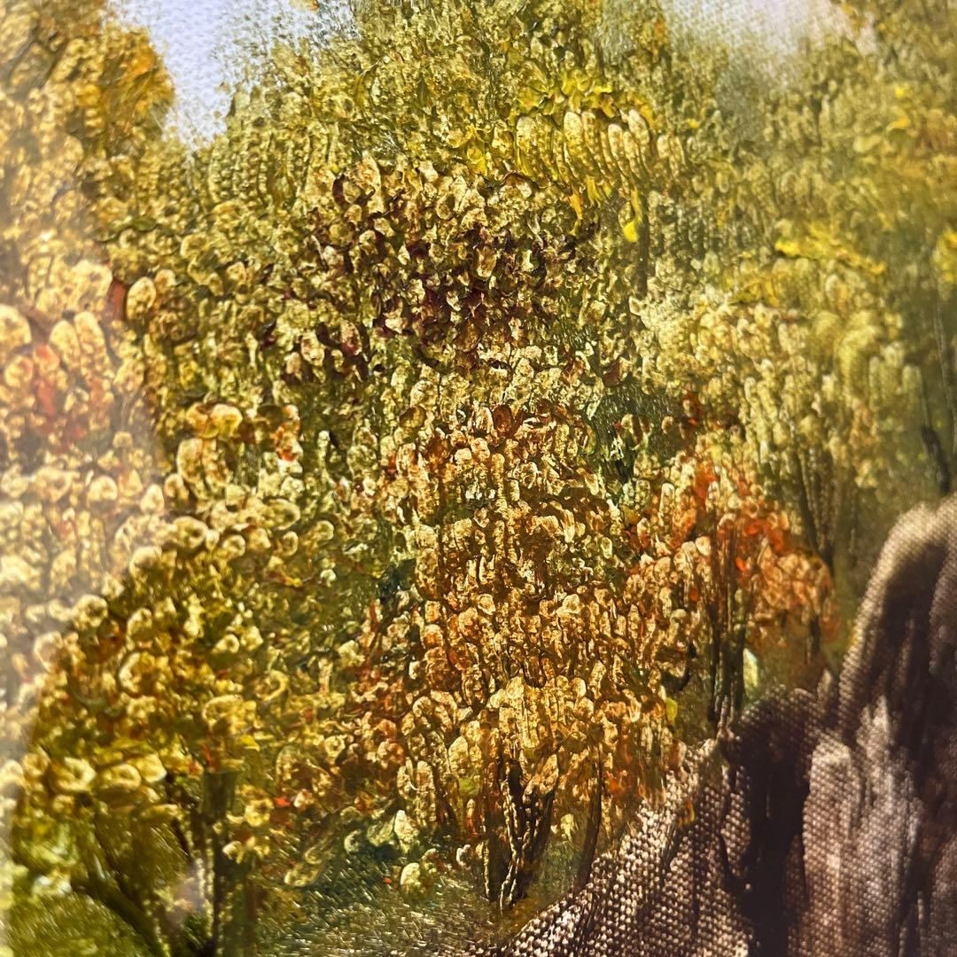 絵画　【山々の水に満たされ貯まりゆく】