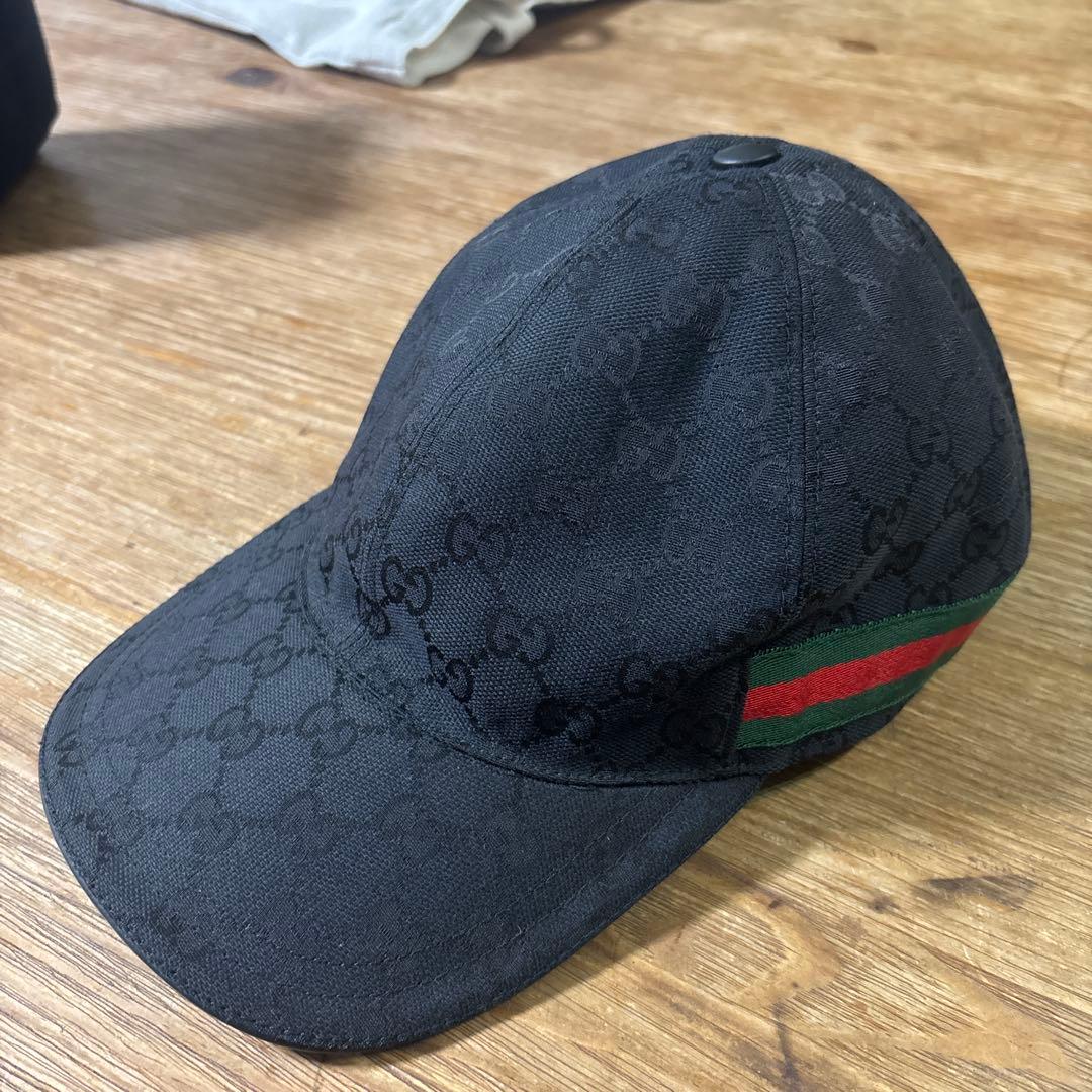 GUCCI GGキャンバス シェリーライン キャップ 60サイズ Lサイズ