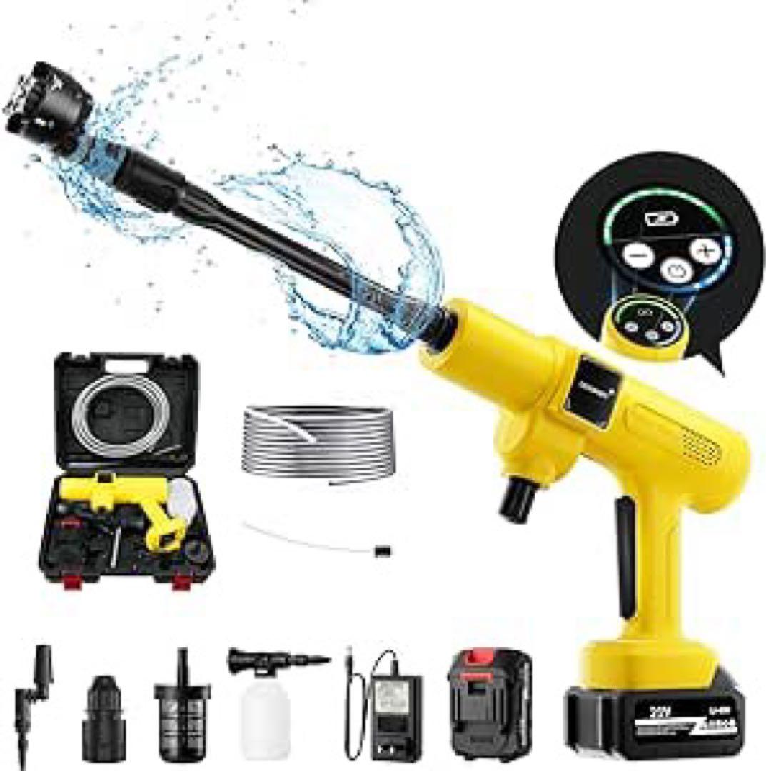 ✨2023新登場強化版✨高圧洗浄機 コードレス 充電式 6in1 高性能
