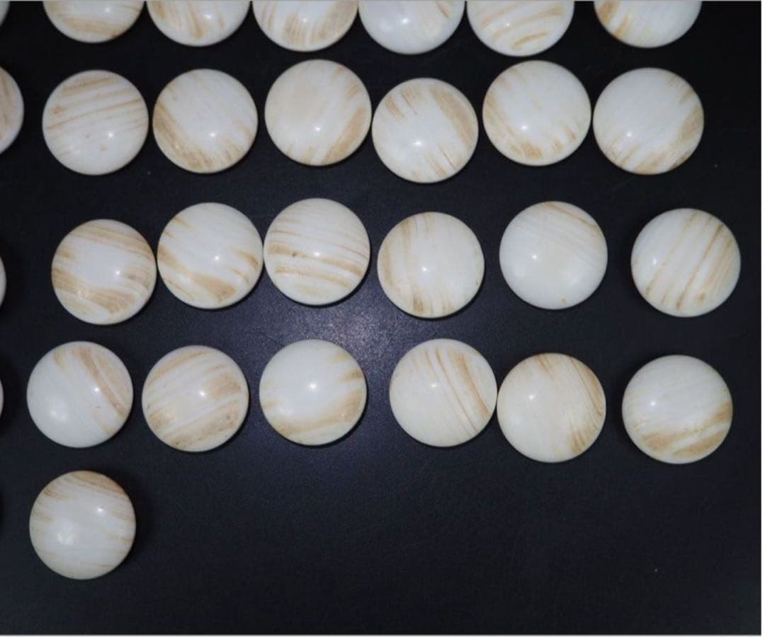 送料無料　日向特産　日向スワブデ蛤碁石31号・碁笥セット　旧家蔵出