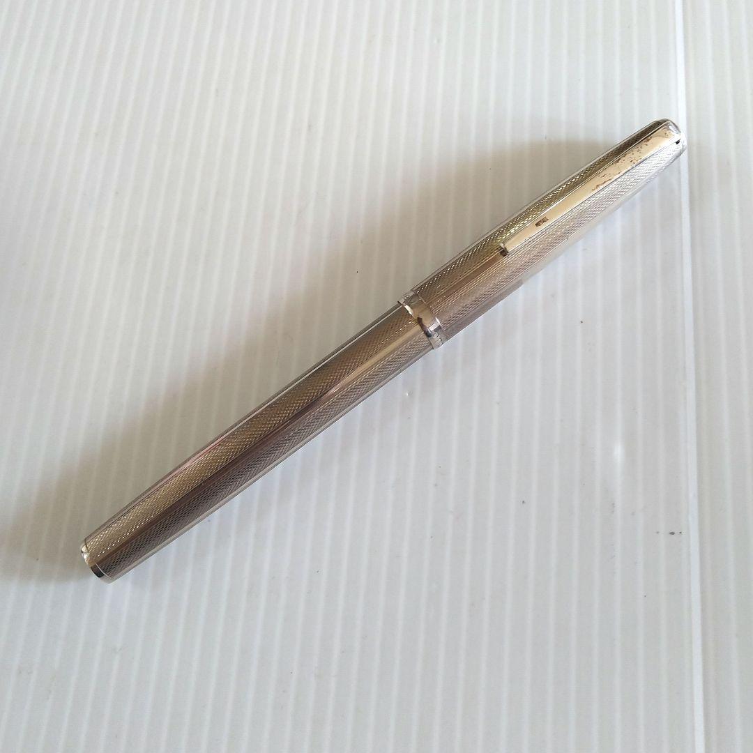 【純銀製】英国ASPREY社　万年筆　585-14K プラチナ万年筆 PLATINUM ＃3776 CENTURY 屋久杉 ヤクスギ 14K PTB