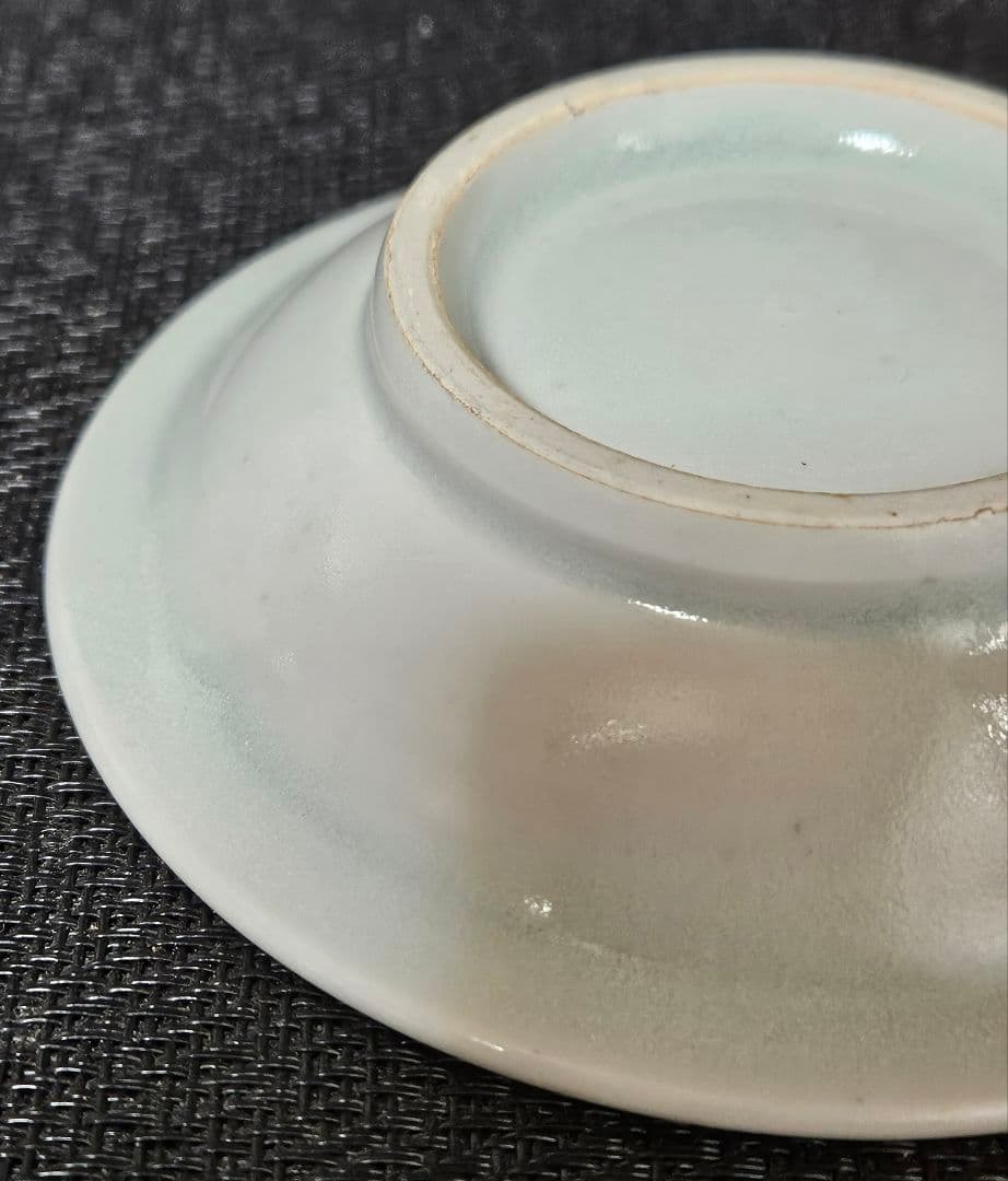李朝コレクター放出品❗03.】李朝白磁 分院手 兜皿 小皿 時代産地不明