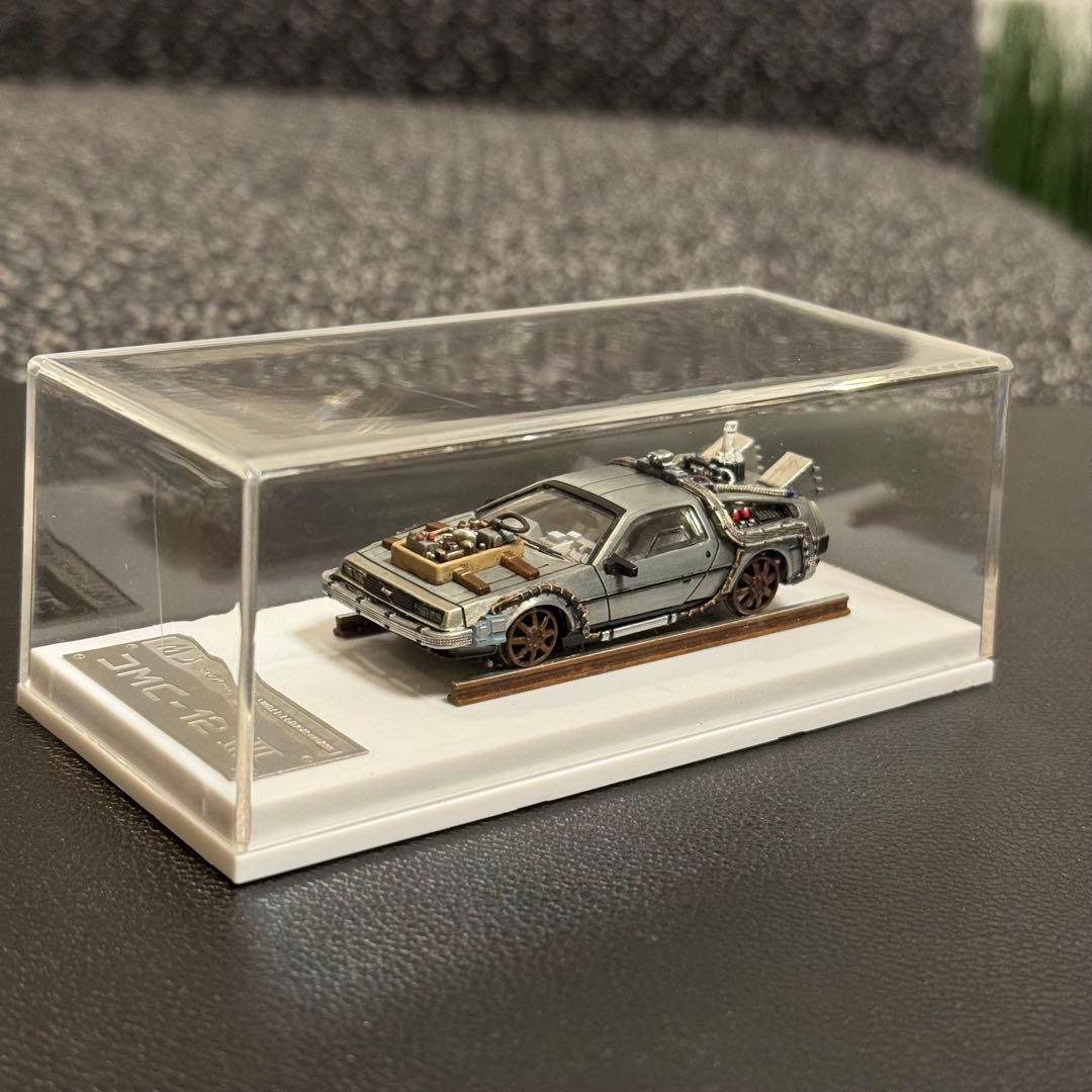 デロリアン カスタム品 1/64 MJモデル バックトゥザフューチャー レール