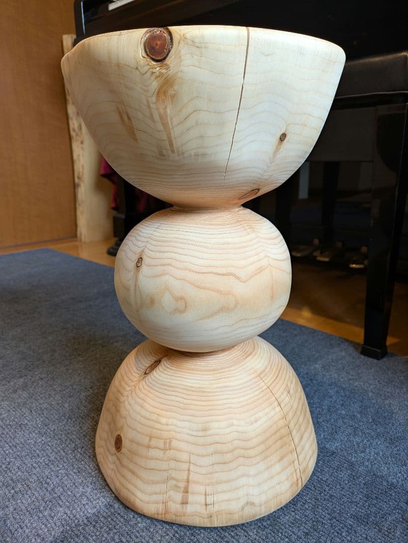 檜　丸太　椅子　スツール　高さ約41.5㎝