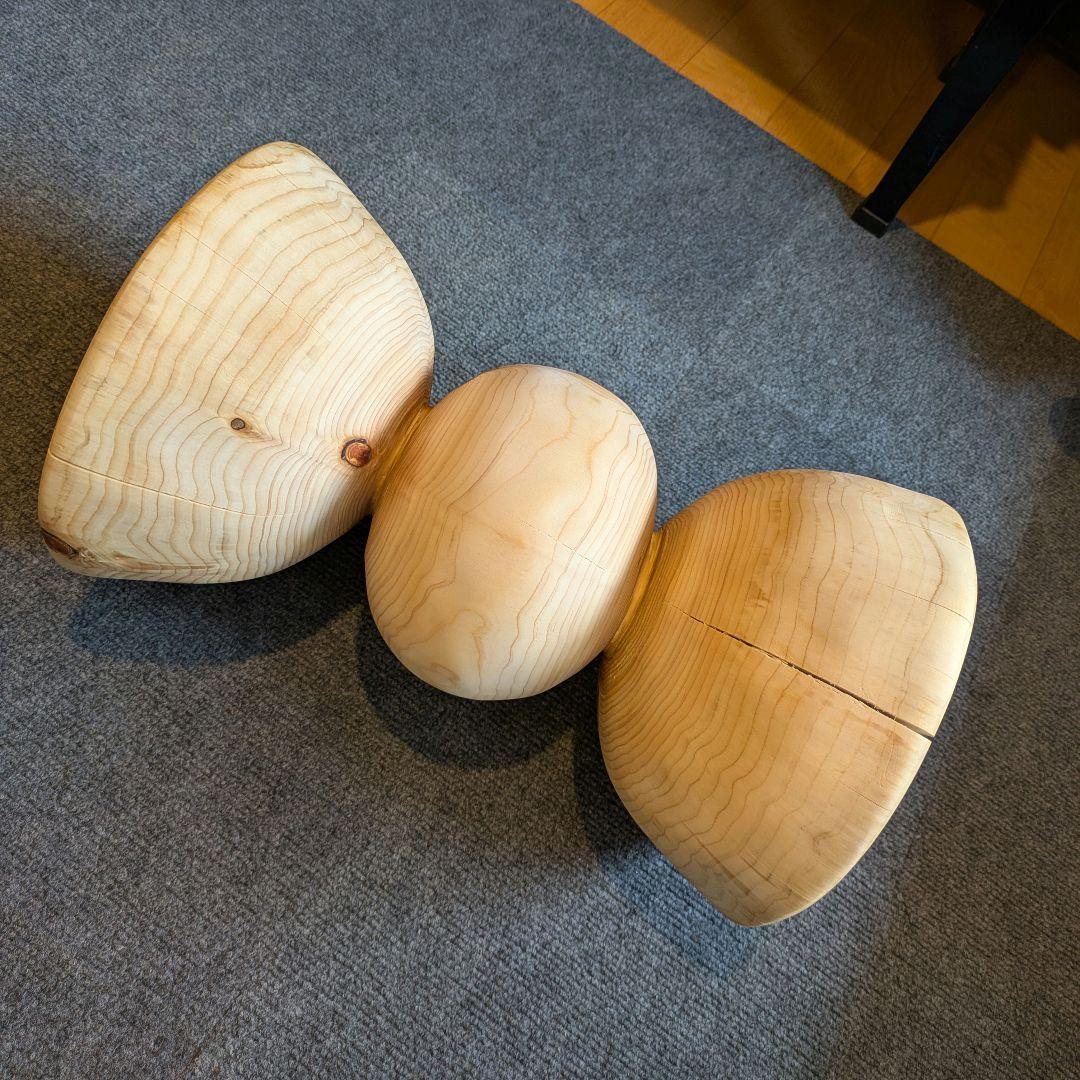 檜　丸太　椅子　スツール　高さ約41.5㎝