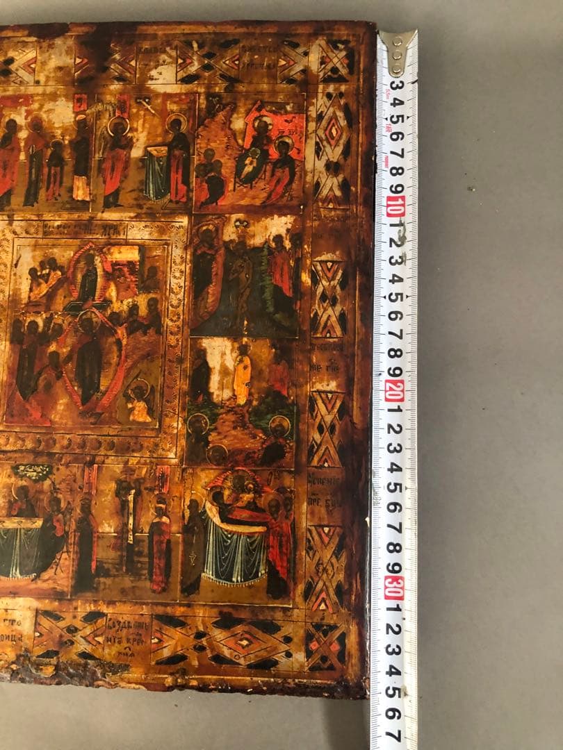 東欧イコン　本画　ラトビア　リガにて購入　キリスト教　宗教画