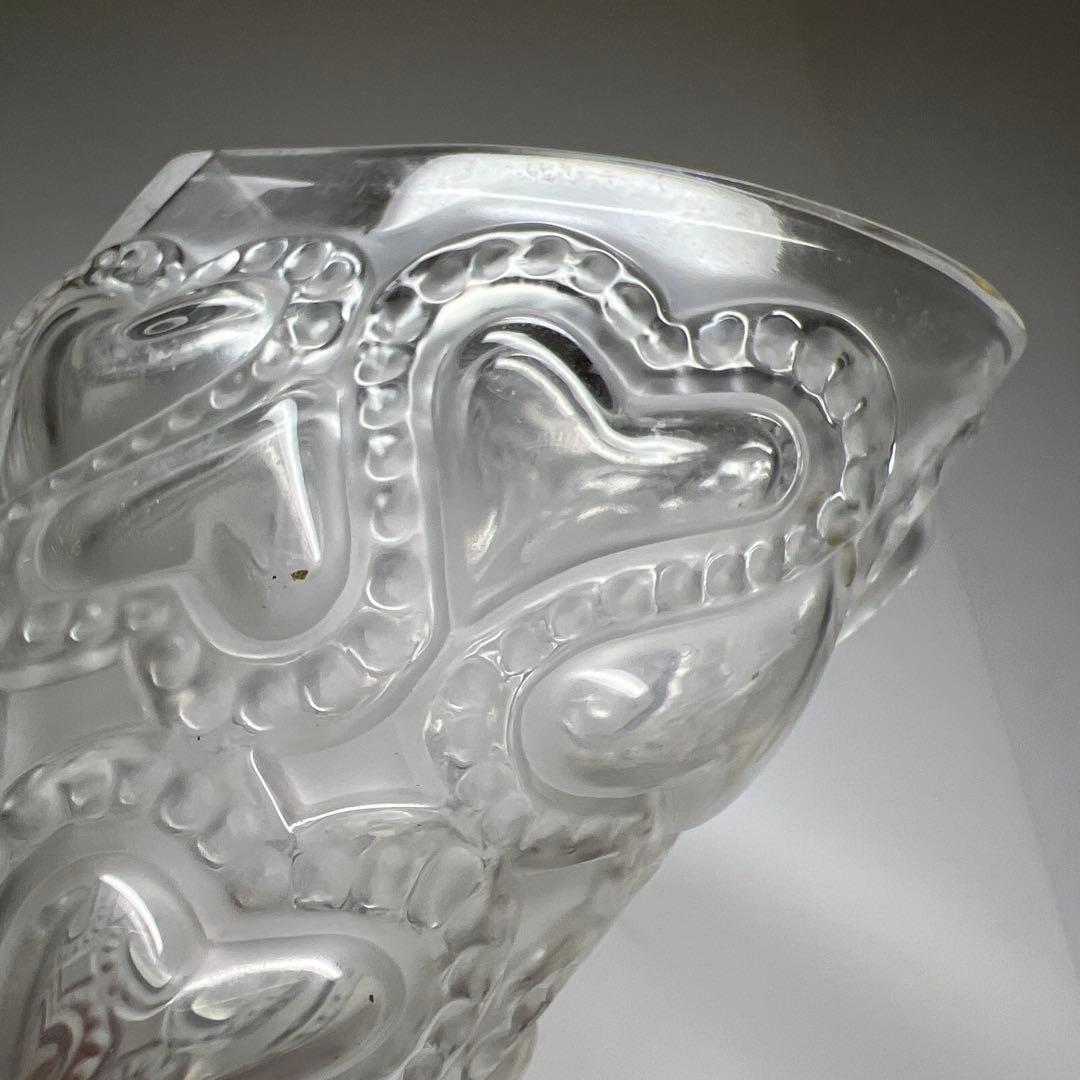 ラリック ハート フラワーベース 箱付 最大高さ16㎝ 東Y7-0904①トヒオ