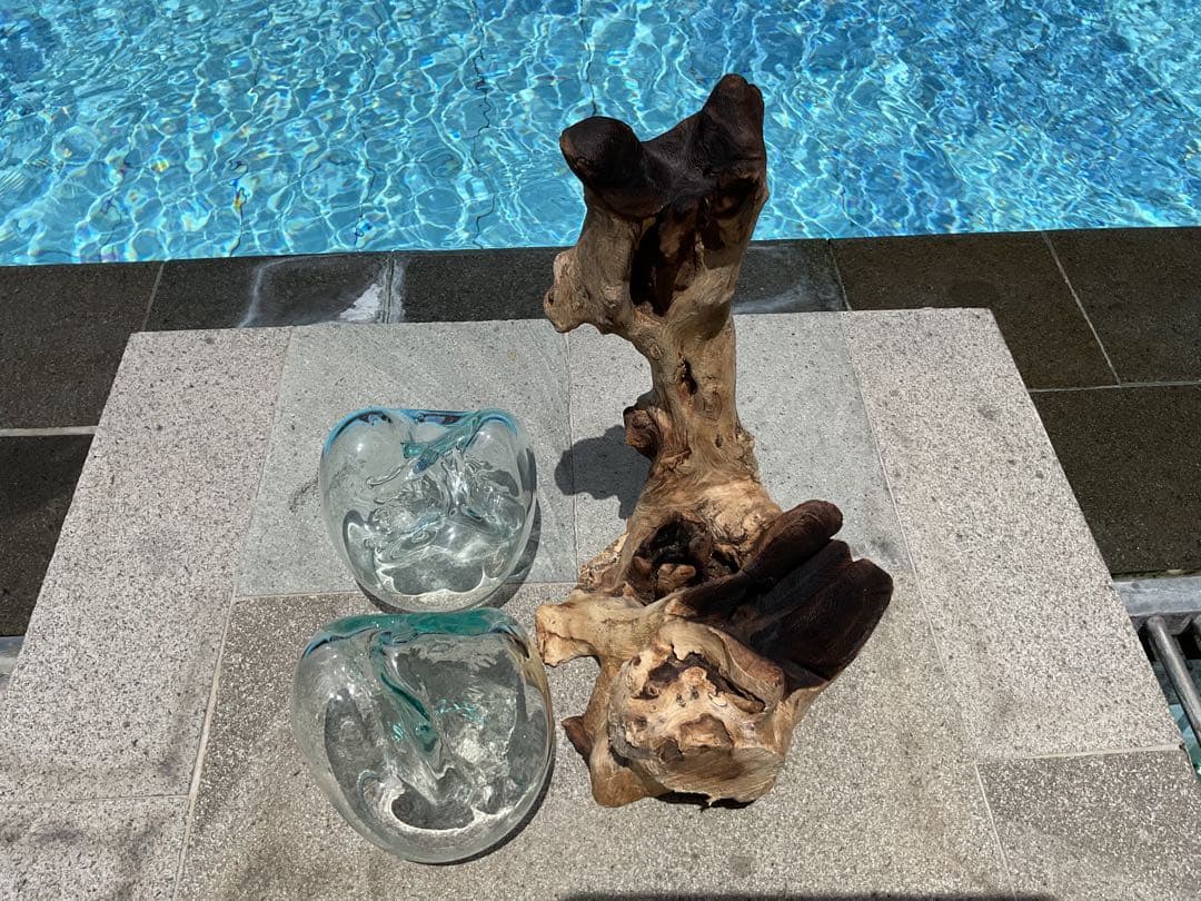 新入荷】フィッシュボール(天然木ガラス水槽)Mサイズ2個口