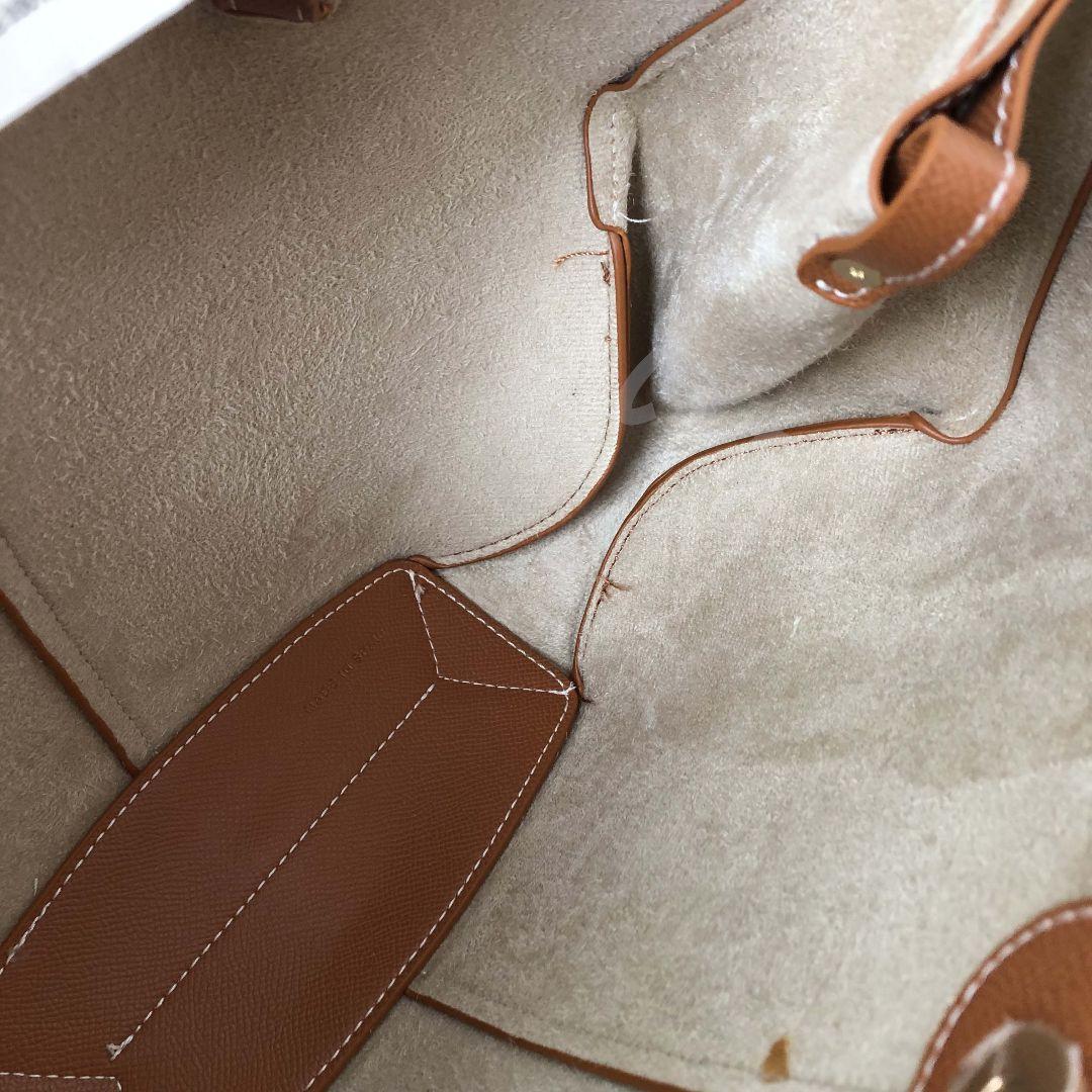 POLÈNE ブラウン トートバッグ ポーチ付き