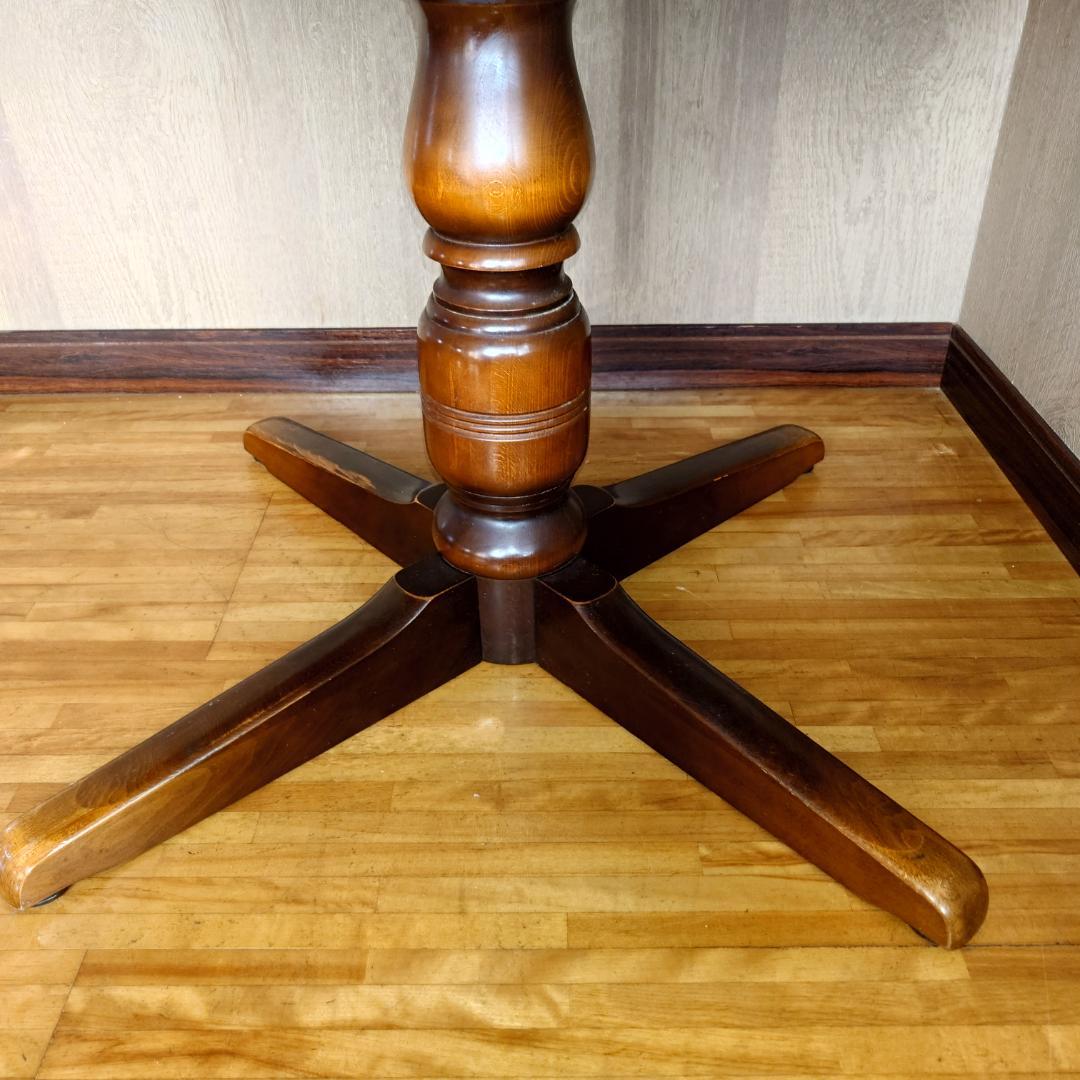 【飛騨産業】天然木カバ製円形ダイニングテーブル【梱包・発送たのメル便】