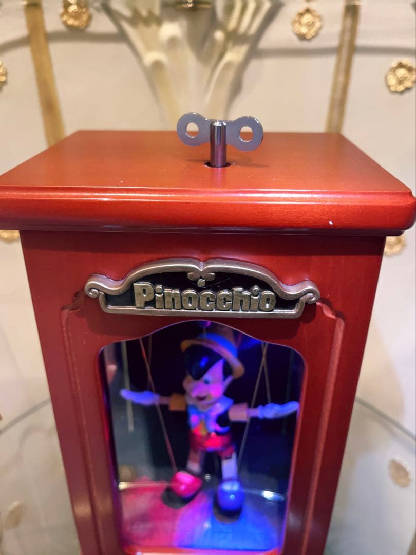 激レア ディズニー ピノキオ マリオネット オルゴール ライト 置物 入手困難