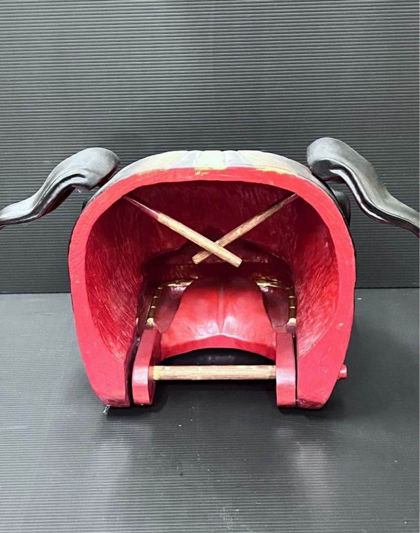 獅子頭 獅子舞 木製獅子頭 特大サイズ 30センチ越え 獅子頭置物 魔