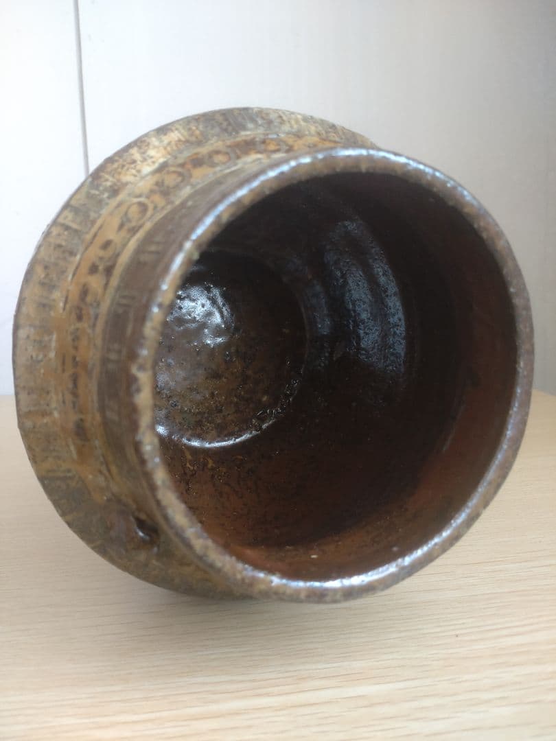 伝世品 江戸時代1772年〜1840年】平沢九朗 水指 三島