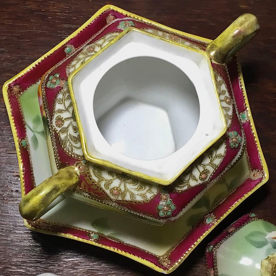 オールドノリタケ◇シュガーポット◇金彩 薔薇