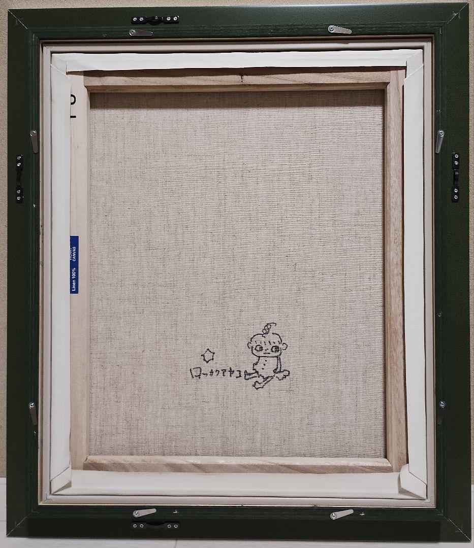 SALE】［F8号］ロッカクアヤコ/肉筆/手描き/表裏サイン有/油彩/アクリル