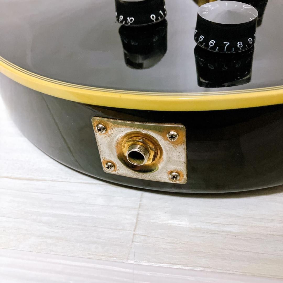 グラスルーツ レスポールカスタム エレキギター ブラック ゴールド 弦楽器