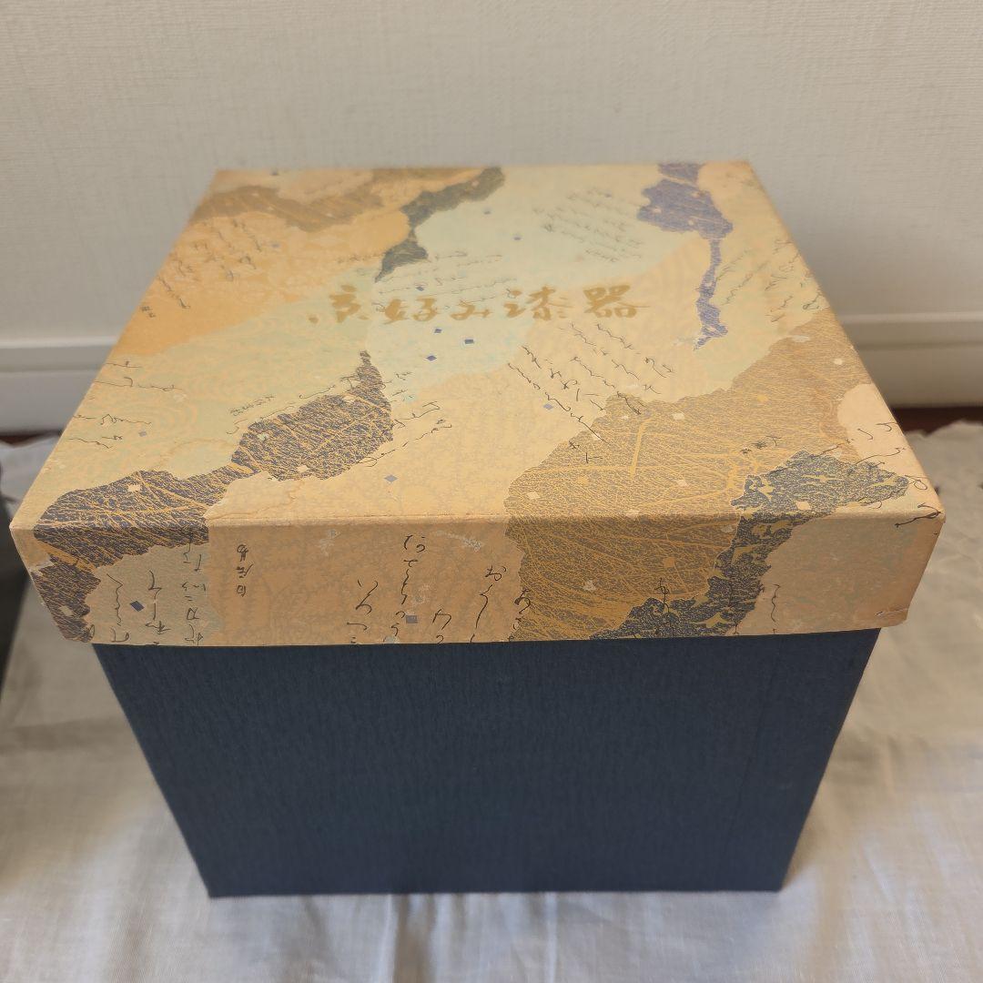 菖蒲と橋の重箱(六寸角三段重)高級漆器